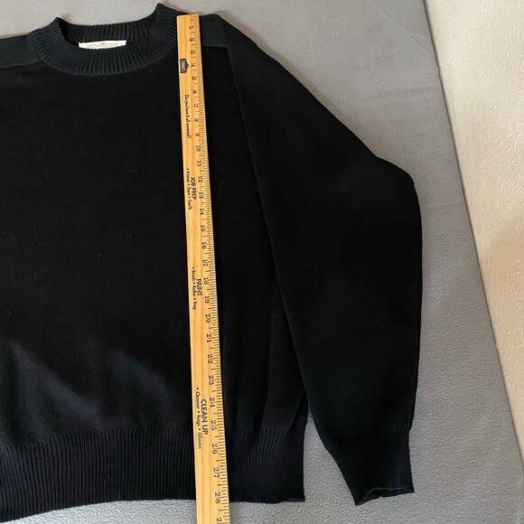 Vintage Obermeyer Wool Blend T Bird Pull Over Sweater Mens XXL Black Crew Neck - Picture 9 of 13